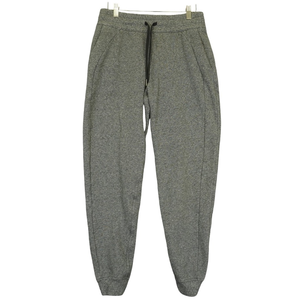 Lululemon Scuba Jogger Women 6 Grey Heathered High Rise Fleece Sweatpants